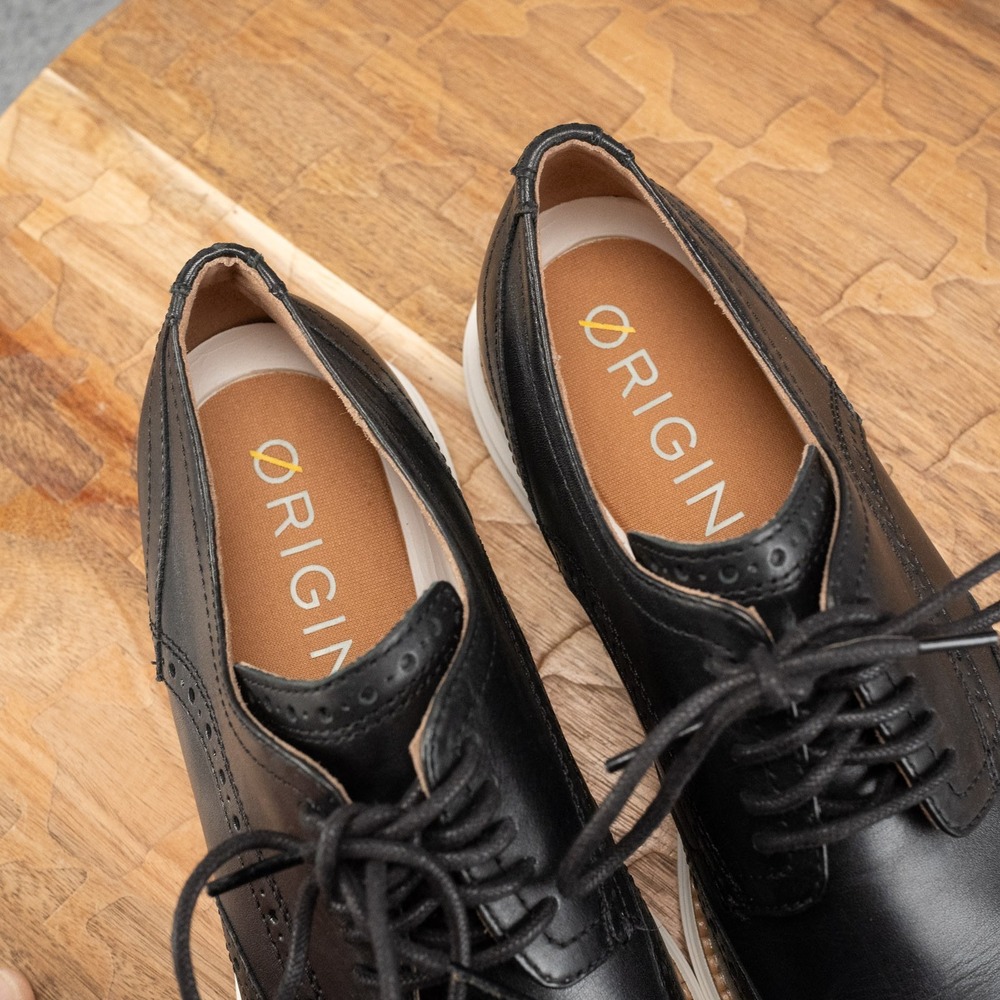Cole Haan Men's OriginalGrand Wingtip Oxford Shoes Size 7.5 Black Leather - Picture 6 of 9
